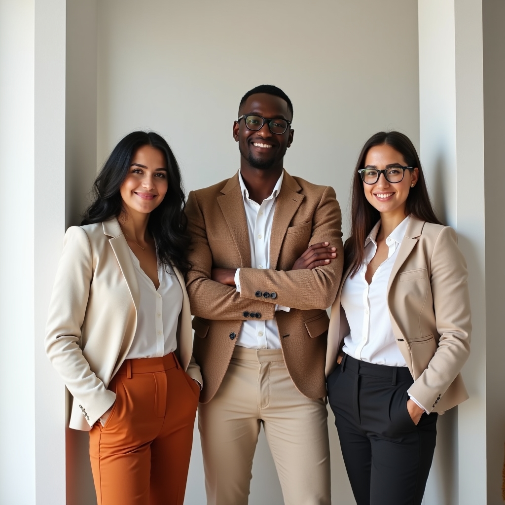 Retrato del equipo de consultoría de Goxaku en su espacio de trabajo